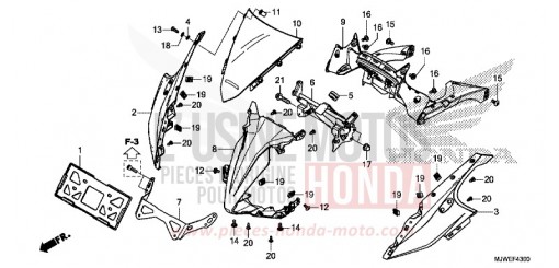 CARENA SUPERIORE CBR500RAG di 2016